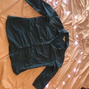 Blue lightweight button up shirt